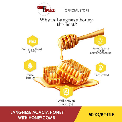 Langnese Acacia Honey with Natural HoneyComb 500G