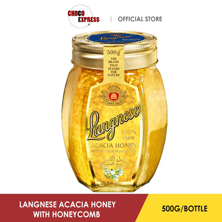 Langnese Acacia Honey with Natural HoneyComb 500G