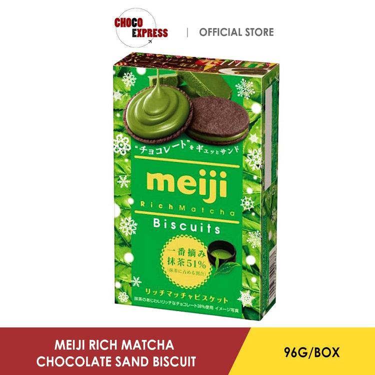 Meiji Rich Matcha Chocolate Sand Biscuit 96G
