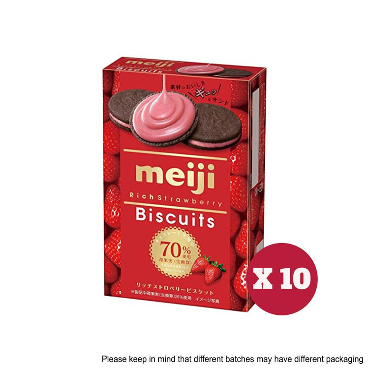 Meiji Rich Strawberry Chocolate Sand Biscuit 96g