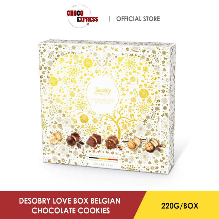 Desobry Belgian Cookies Love Gift Box 220g (Product of Belgium)
